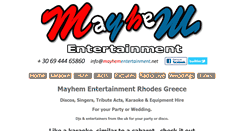 Desktop Screenshot of mayhementertainment.net
